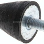 Gummi-Metall-Puffer, parabolisch (Typ KP), 30x36mm, M 8(AG), Stahl verzinkt