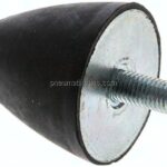 Gummi-Metall-Puffer, parabolisch (Typ KP), 50x58mm, M 10(AG), Stahl verzinkt