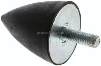 Gummi-Metall-Puffer, parabolisch (Typ KP), 50x58mm, M 10(AG), Stahl verzinkt