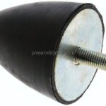 Gummi-Metall-Puffer, parabolisch (Typ KP), 75x89mm, M 12(AG), Stahl verzinkt