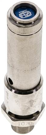 TÜV-Sicherheitsventil G 3/8″ (DN10), 13,00 bar, Messing vernickelt