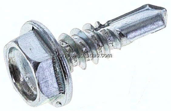 Bohrschraube DIN 7504K, Sechskantkopf (Form K), 4,8x16mm