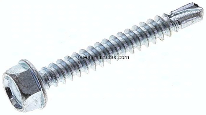 Bohrschraube DIN 7504K, Sechskantkopf (Form K), 4,2x32mm