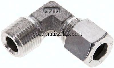 Winkel-Schneidringverschraub. NPT 3/8"-10 L (M16x1,5), 1.4571