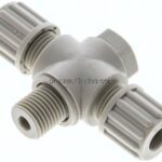 T-Verschraubung G 1/4"-8x6mm, Polypropylen, Hohlschraube