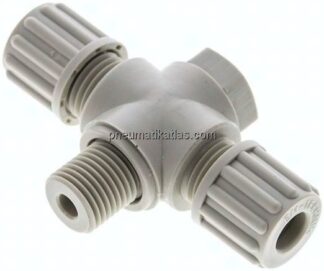 T-Verschraubung G 1/4"-8x6mm, Polypropylen, Hohlschraube