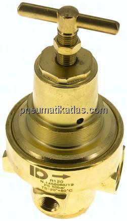 Druckregler, Messing, G 1/2", 1 - 15bar (für CO2)