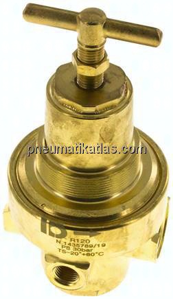 Druckregler, Messing, G 1/2", 0,2 - 3bar (für CO2)
