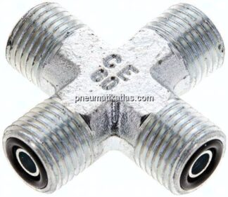 ORFS-Kreuz-Verschraubung UNF 9/16"-18(AG)