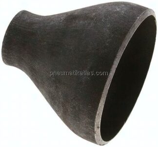 Reduzierstück 114,3x3,6mm - 48,3x2,6mm, P235GH-TC1 Stahl schwarz nahtlos