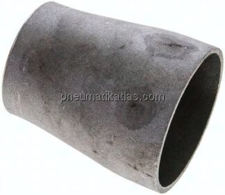 Reduzierstück 76,1x2,9mm - 60,3x2,9mm, P235GH-TC1 Stahl schwarz nahtlos