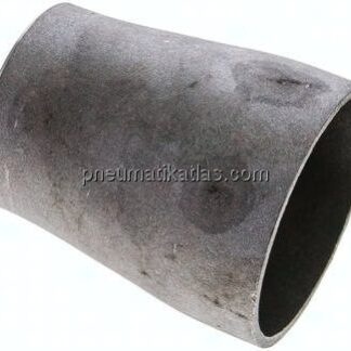 Reduzierstück 76,1x2,9mm - 60,3x2,9mm, P235GH-TC1 Stahl schwarz nahtlos
