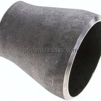 Reduzierstück 88,9x5,6mm - 60,3x4,0mm, P235GH-TC1 Stahl schwarz nahtlos