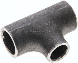 T-Stück 26,9x2,3mm - 21,3x2,0mm, P235GH-TC1 Stahl schwarz, nahtlos