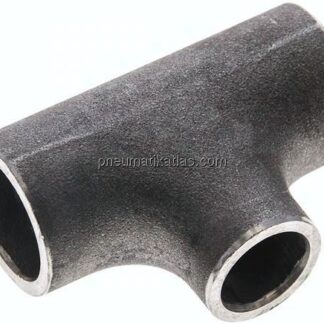T-Stück 26,9x2,3mm - 21,3x2,0mm, P235GH-TC1 Stahl schwarz, nahtlos