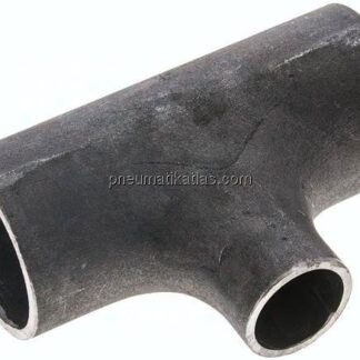 T-Stück 42,4x2,6mm - 26,9x2,3mm, P235GH-TC1 Stahl schwarz, nahtlos