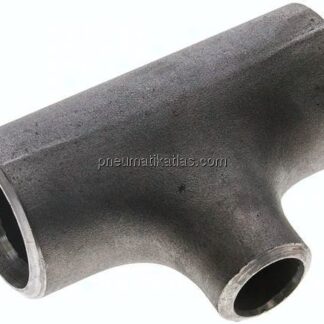 T-Stück 42,4x3,6mm - 26,9x3,2mm, P235GH-TC1 Stahl schwarz, nahtlos