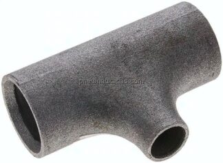 T-Stück 48,3x2,6mm - 26,9x2,3mm, P235GH-TC1 Stahl schwarz, nahtlos