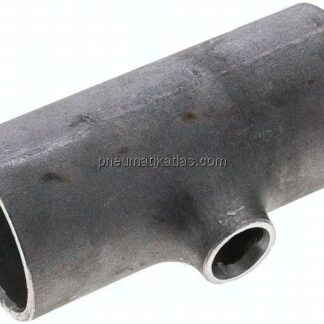 T-Stück 60,3x2,9mm - 26,9x2,3mm, P235GH-TC1 Stahl schwarz, nahtlos