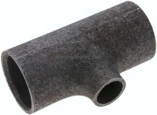 T-Stück 60,3x2,9mm - 33,7x2,6mm, P235GH-TC1 Stahl schwarz, nahtlos