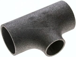 T-Stück 60,3x2,9mm - 42,4x2,6mm, P235GH-TC1 Stahl schwarz, nahtlos