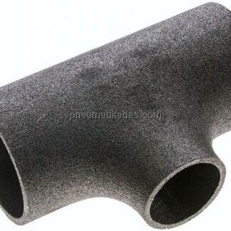 T-Stück 60,3x2,9mm - 42,4x2,6mm, P235GH-TC1 Stahl schwarz, nahtlos