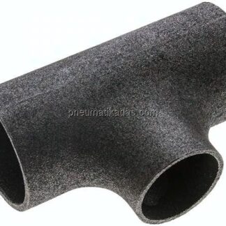 T-Stück 60,3x2,9mm - 48,3x2,6mm, P235GH-TC1 Stahl schwarz, nahtlos