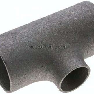 T-Stück 76,1x2,9mm - 48,3x2,6mm, P235GH-TC1 Stahl schwarz, nahtlos