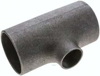 T-Stück 88,9x3,2mm - 48,3x2,6mm, P235GH-TC1 Stahl schwarz, nahtlos