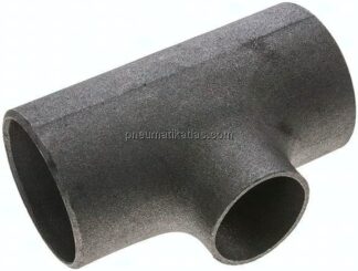 T-Stück 88,9x3,2mm - 60,3x2,9mm, P235GH-TC1 Stahl schwarz, nahtlos