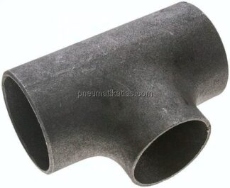 T-Stück 88,9x3,2mm - 76,1x2,9mm, P235GH-TC1 Stahl schwarz, nahtlos
