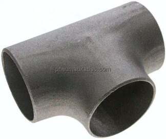 T-Stück 88,9x3,2mm, P235GH-TC1 Stahl schwarz nahtlos, EN 10253 Typ A (DIN 2615)