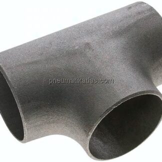 T-Stück 88,9x3,2mm, P235GH-TC1 Stahl schwarz nahtlos, EN 10253 Typ A (DIN 2615)