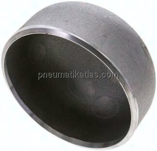 Rohrkappe 114,3x3,6mm, P265GH Stahl schwarz, EN 10253 Typ B (DIN 2617)