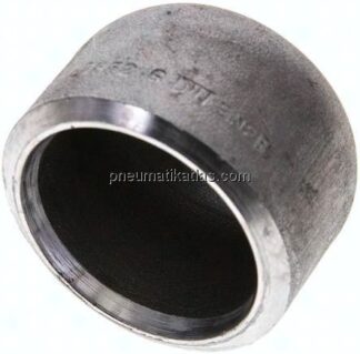Rohrkappe 48,3x4,0mm, P265GH Stahl schwarz, EN 10253 Typ B (DIN 2617)