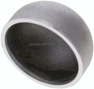 Rohrkappe 60,3x2,9mm, P265GH Stahl schwarz, EN 10253 Typ B (DIN 2617)