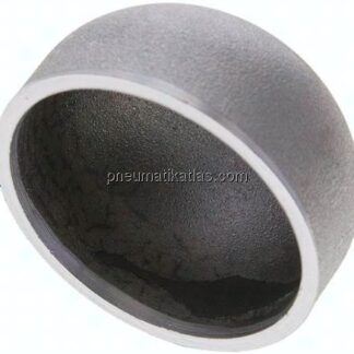 Rohrkappe 60,3x2,9mm, P265GH Stahl schwarz, EN 10253 Typ B (DIN 2617)