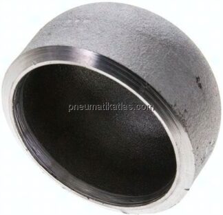 Rohrkappe 60,3x4,5mm, P265GH Stahl schwarz, EN 10253 Typ B (DIN 2617)