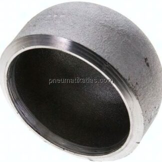 Rohrkappe 60,3x4,5mm, P265GH Stahl schwarz, EN 10253 Typ B (DIN 2617)