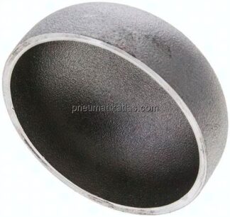 Rohrkappe 76,1x2,9mm, P265GH Stahl schwarz, EN 10253 Typ B (DIN 2617)