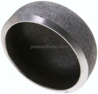 Rohrkappe 76,1x5,0mm, P265GH Stahl schwarz, EN 10253 Typ B (DIN 2617)