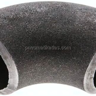 Rohrbogen Typ3, 33,7x3,2mm, P235GH-TC1 Stahl schwarz, nahtlos, EN 10253 Typ A (DIN 2605)