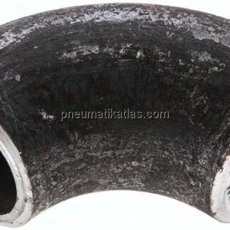 Rohrbogen Typ3, 33,7x4,0mm, P235GH-TC1 Stahl schwarz, nahtlos, EN 10253 Typ A (DIN 2605)