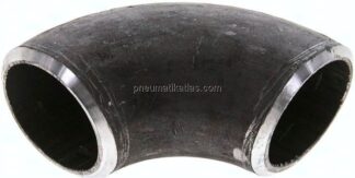 Rohrbogen Typ3, 42,4x3,6mm, P235GH-TC1 Stahl schwarz, nahtlos, EN 10253 Typ A (DIN 2605)