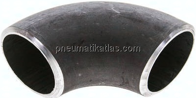 Rohrbogen Typ3, 48,3x3,6mm, P235GH-TC1 Stahl schwarz, nahtlos, EN 10253 Typ A (DIN 2605)