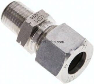 Gerade Schneidringverschr. NPT 1/4"-12 L (M18x1,5), 1.4571