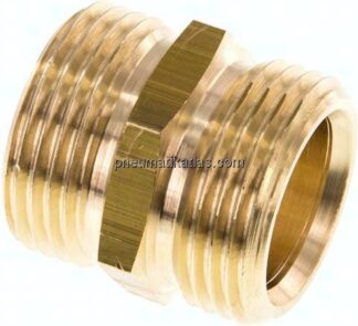Doppelnippel G 1"-G 1", Messing/Rotguss