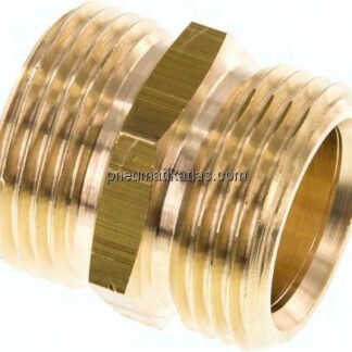 Doppelnippel G 1"-G 1", Messing/Rotguss
