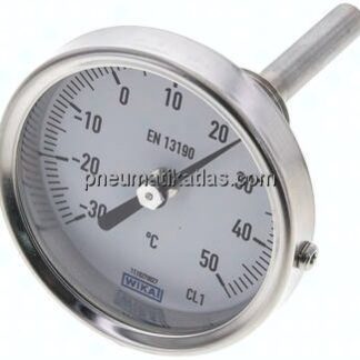 Bimetallthermometer, waagerecht D63/-30 bis +50°C/63mm