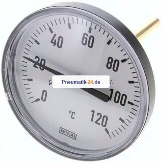 Bimetallthermometer, waagerecht D100/0 bis +120°C/100mm